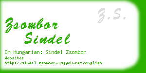 zsombor sindel business card